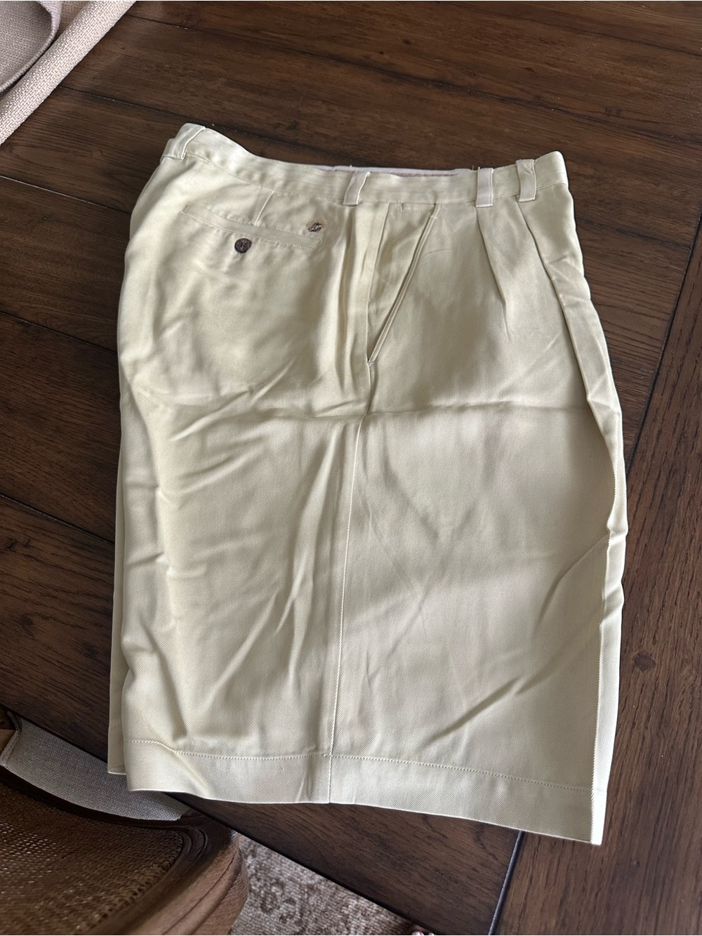 Men's Tommy Bahama Tan Silk Pleated Dress Shorts